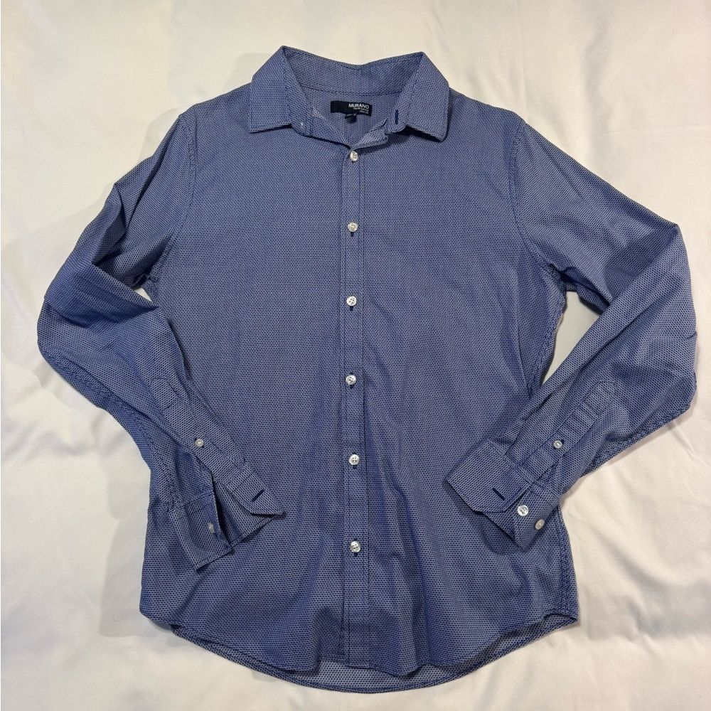 Murano Men's Navy Button-Down Shirt
